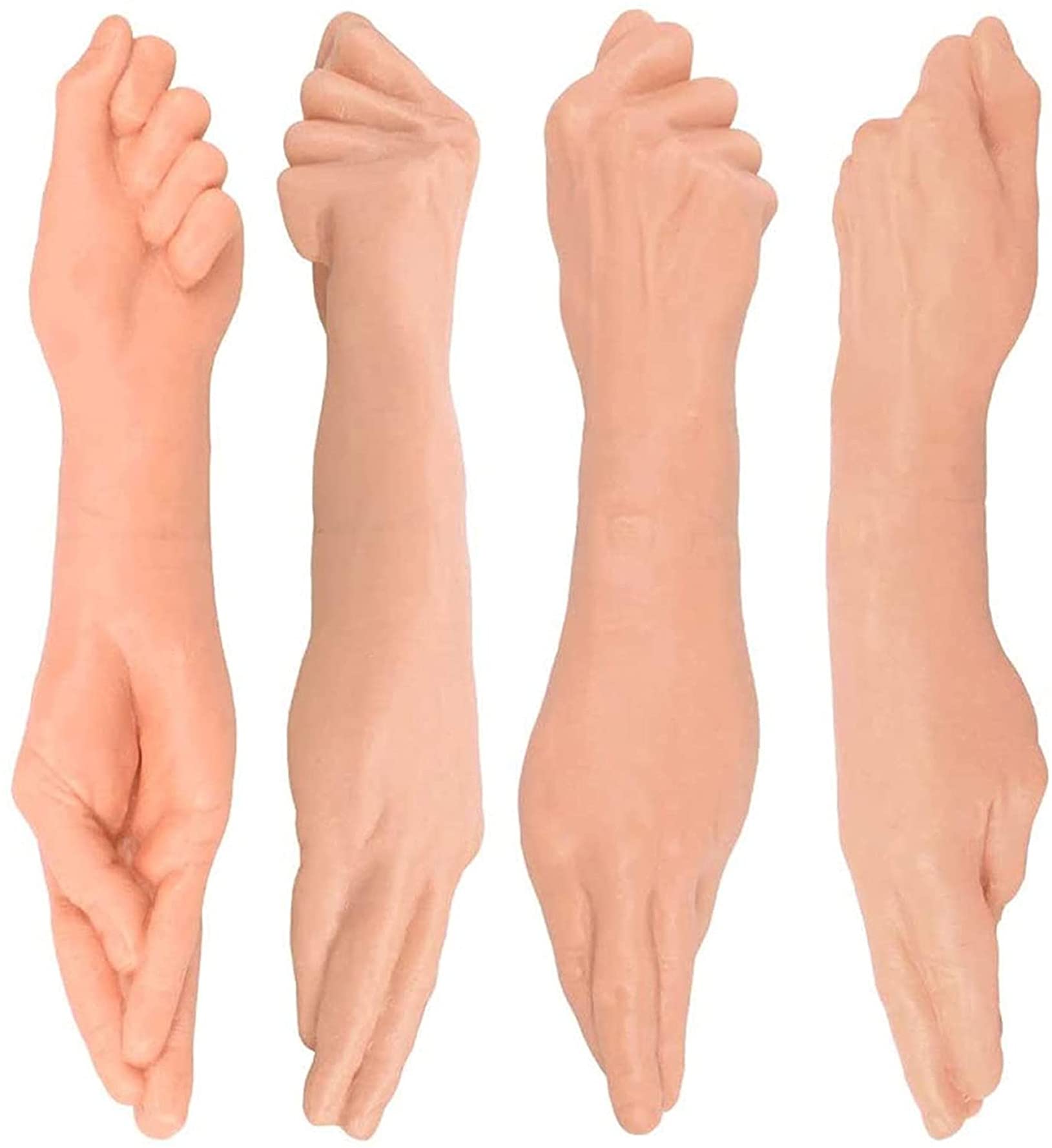 Dildo anale a doppia testa, vibratore a mano, dildo lungo 36 cm, plug anale a mano grande, giocattoli sessuali SM for donne e uomini lesbici(Fleisch)