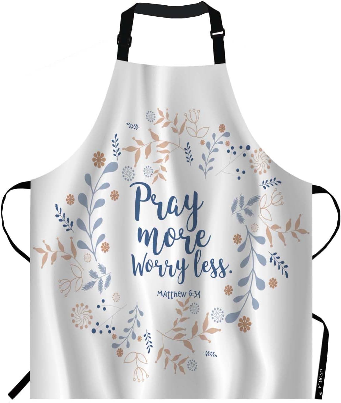 EKOBLA Donuts Aprons Pink Chocolate Lemon Donuts Dessert Colored Splashes Sprinkels Waterproof Resistant Chef Cooking Kitchen BBQ Adjustable Aprons for Women Men 27x31 Inch