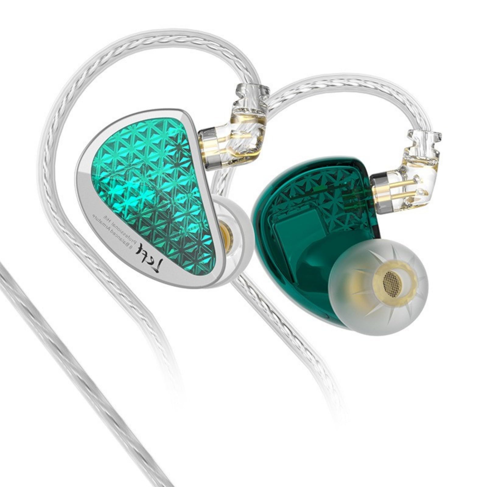 Auricolari sportivi ergonomici con divisione di frequenza bilanciata, cancellazione del rumore bassi, cuffie professionali bilanciate Techs