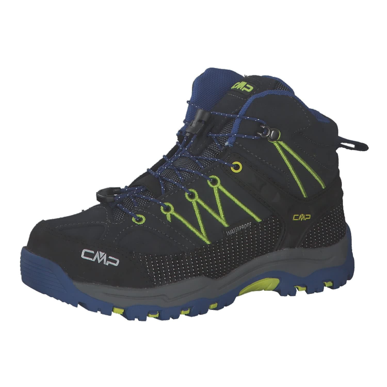 Cmp Boys Bleu Mid Hiking Trainers For Children Rigel Waterproof
