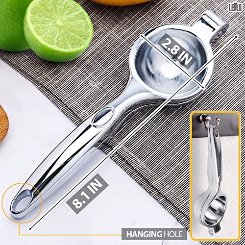 Stainless Steel Lemon Squeezer Manual - Threaded Groove Fresh Lemon Juicer Hand Press Stainless Steel Lemon Squeezer Manual Press Heavy Duty For Restaurant, Kitchen - Ergonomic Handle Lemon Press Mubuddy #TOP1