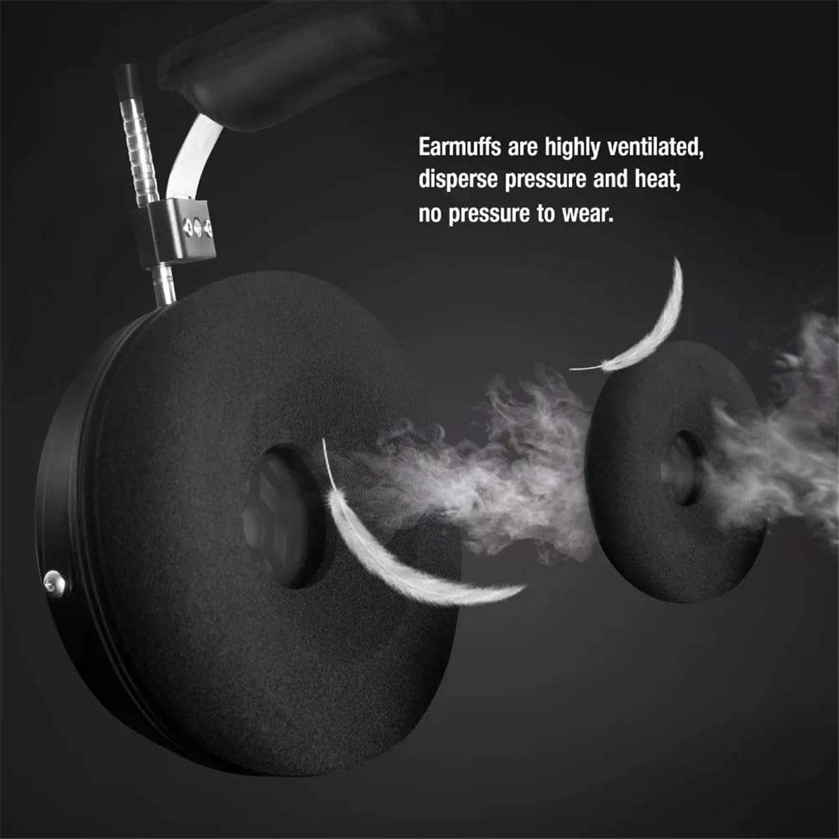 Auriculares de Nivel Profesional Ajustable portátil, Monitor de Estudio de Auriculares con Cable, Auriculares sobre la Oreja, Conductores de 70 mm, HiFi Stereo, Aislamiento de Ruido,Negro