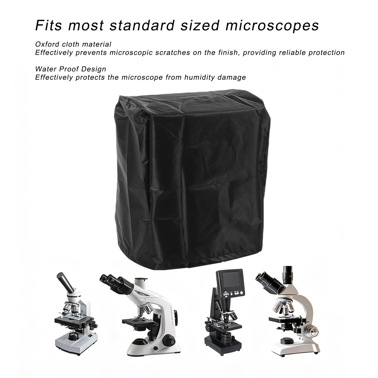 Housse Anti-poussière pour Microscope, Housse de Protection étanche pour Microscope avec Couche de Protection Solaire, en Tissu Oxford, Convient à la Plupart des Microscopes de