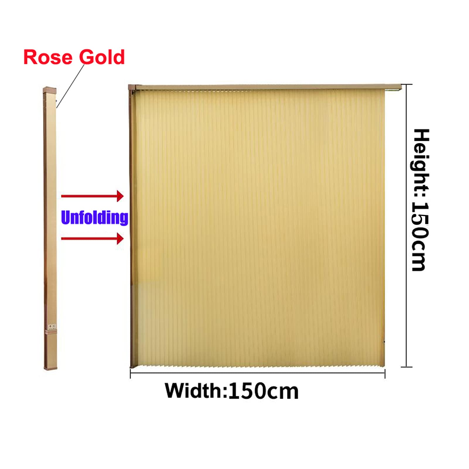 Mampara de ducha retráctil enrollable con marco de metal, resistente al moho, cortina de ducha para baño, diseño invisible, lavable, 150 x 150 cm