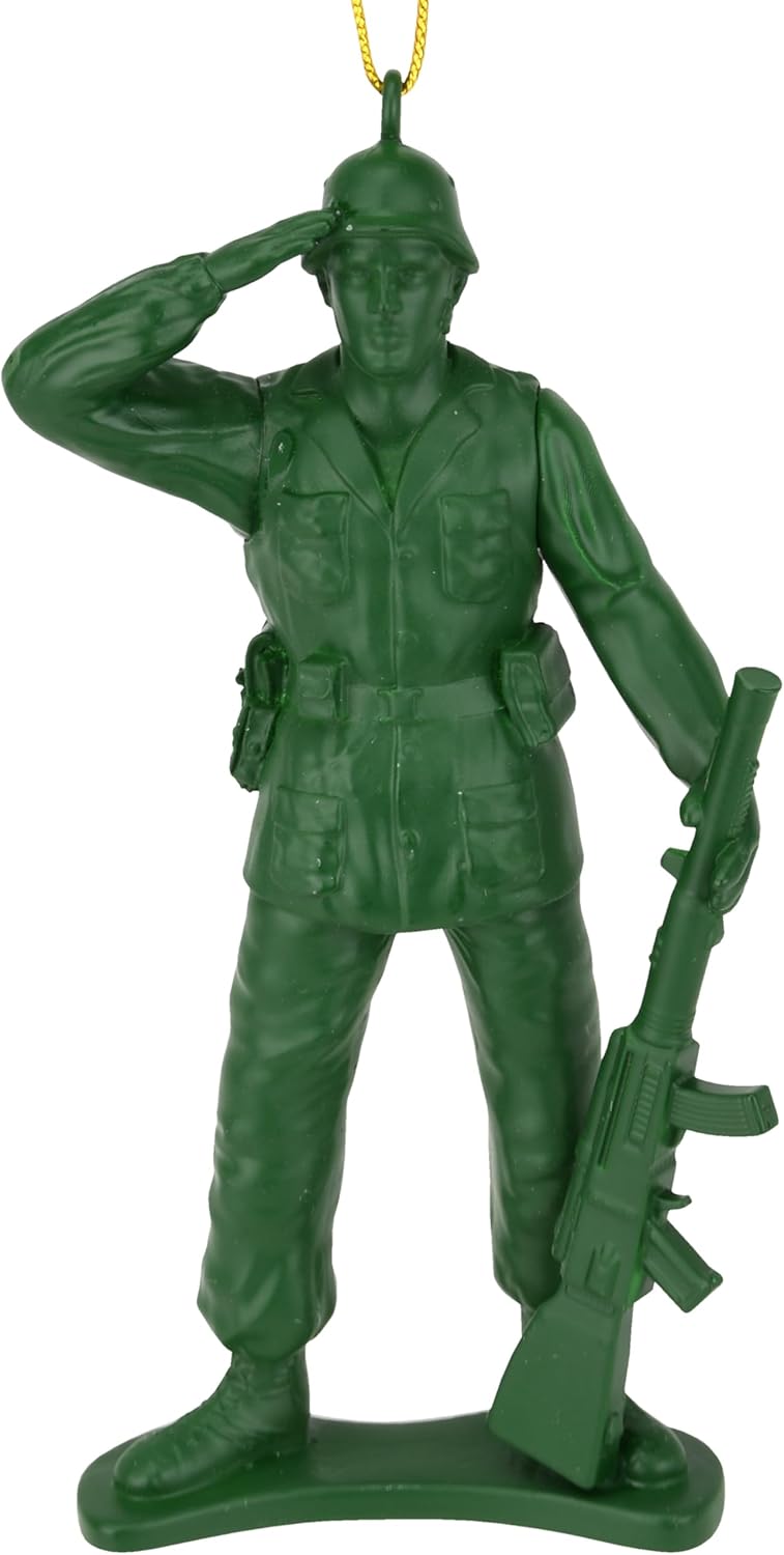 Tree Buddees Green Toy Soldier Christmas Ornament – Vintage Army Man Decoration Classic Military Figure Toys - Image 1 of 7