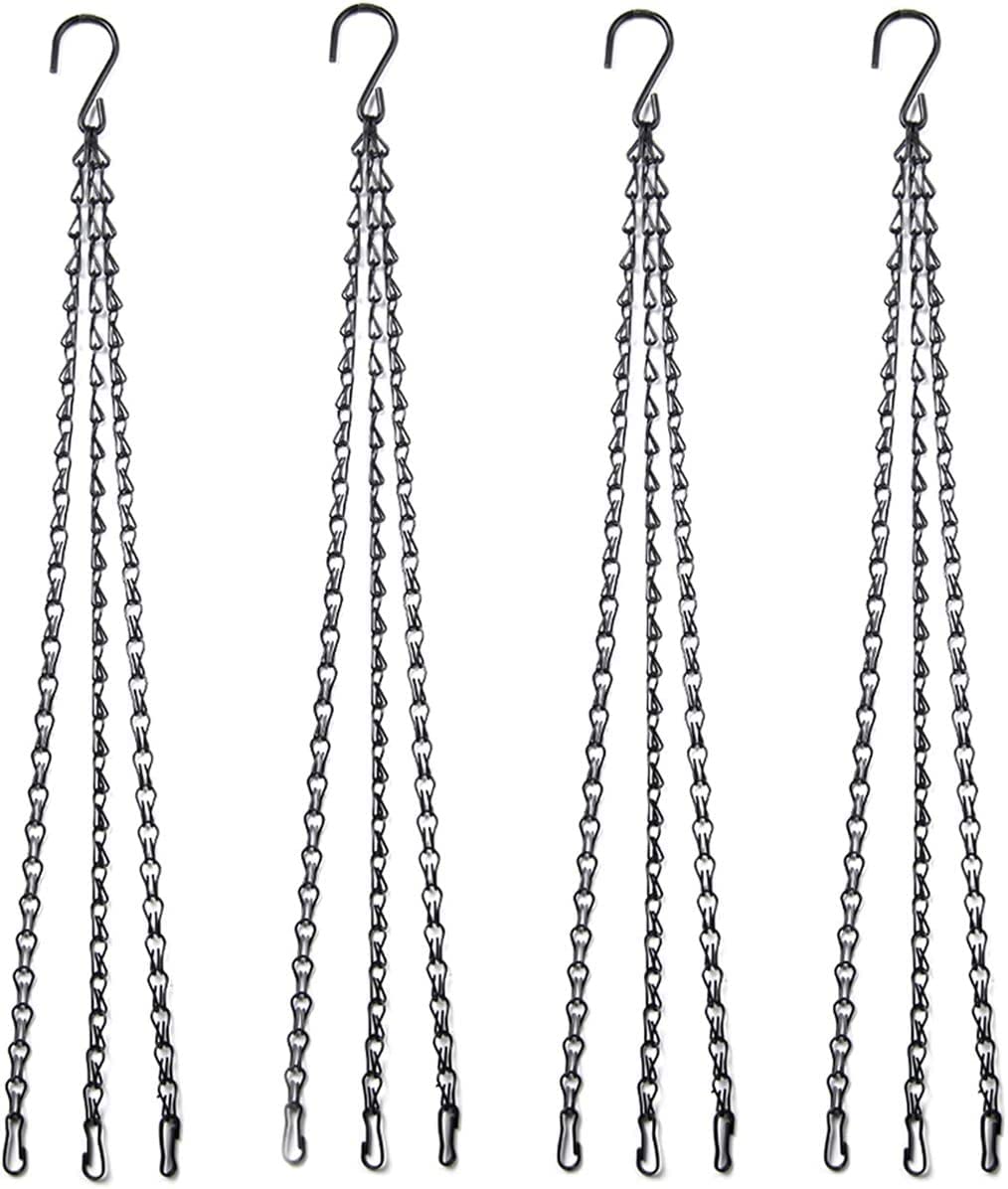 Tim Tim Agro Flower Pot Chain 24 Inch Hanging Flower Basket Galvanized Replacement Chain 3 Point Garden Plant Hanger (4pcsBlack) (B0BNGG51LC) Amazon Price History, Amazon Price Tracker