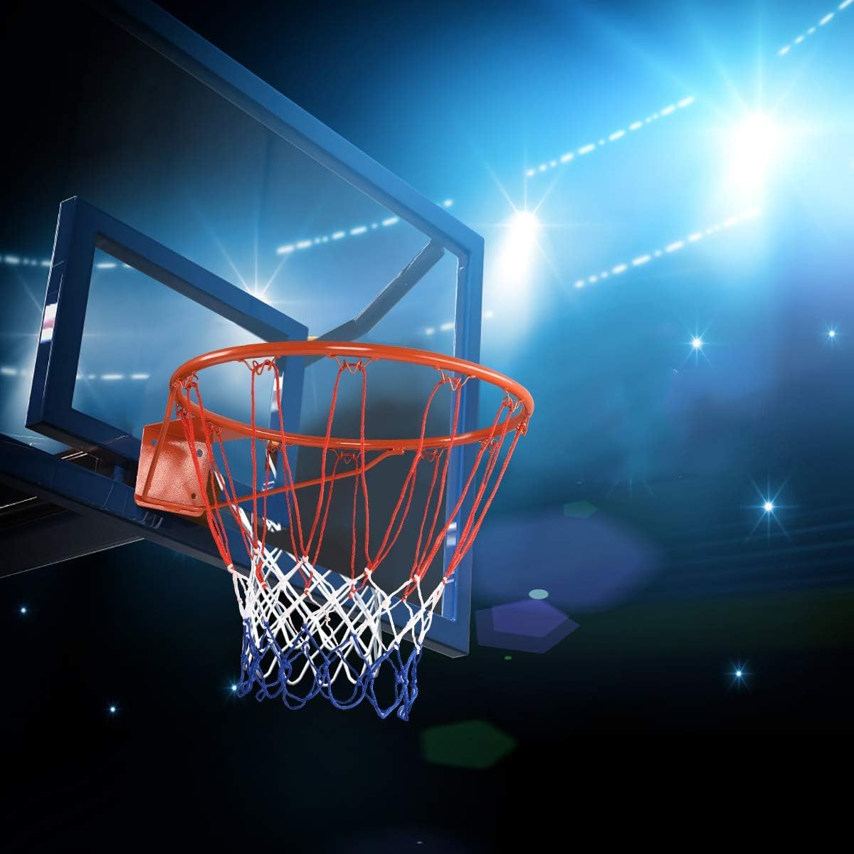 GYMAX Canasta de Baloncesto Montaje en Pared, 45 cm, Red con Anillo de Acero, Resistente Intemperie