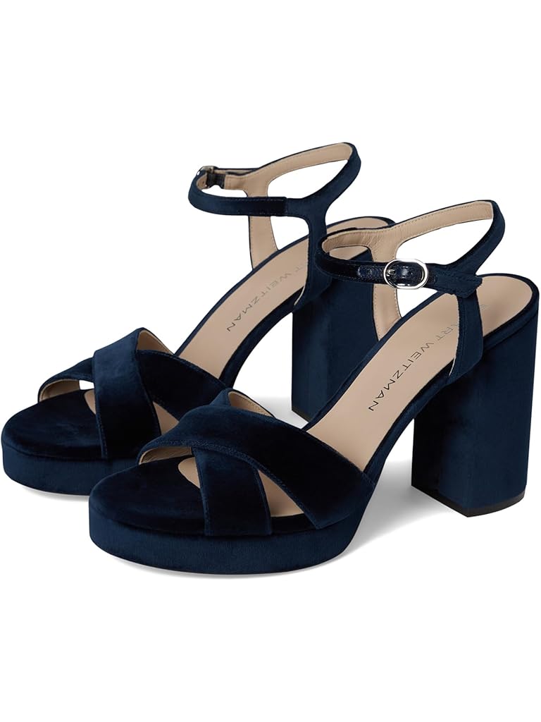 Navy Stuart Weitzman Dayna Platform Sandal
