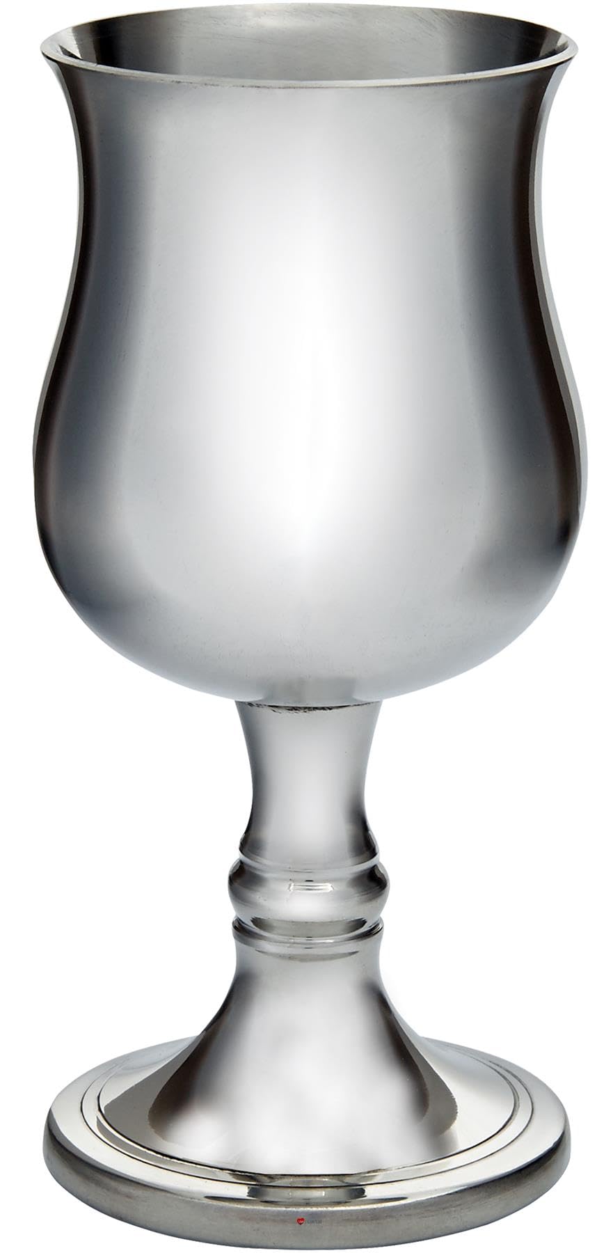 I LUV LTD Grande Georgiano Calice da Vino Peltro 300 ml Luminoso Lucidato Fine Sia Dentro che Fuori con Funzionalità Touchmark Perfetto per L'incisione