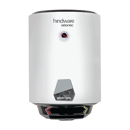 Hindware Atlantic Elicio Ipro 25 L Water Heater| 5-Star Rated | Free Installation | Glasslined Tank Geyser | Smart Water Heater Works With Alexa & Ok Google, Wall Mounting