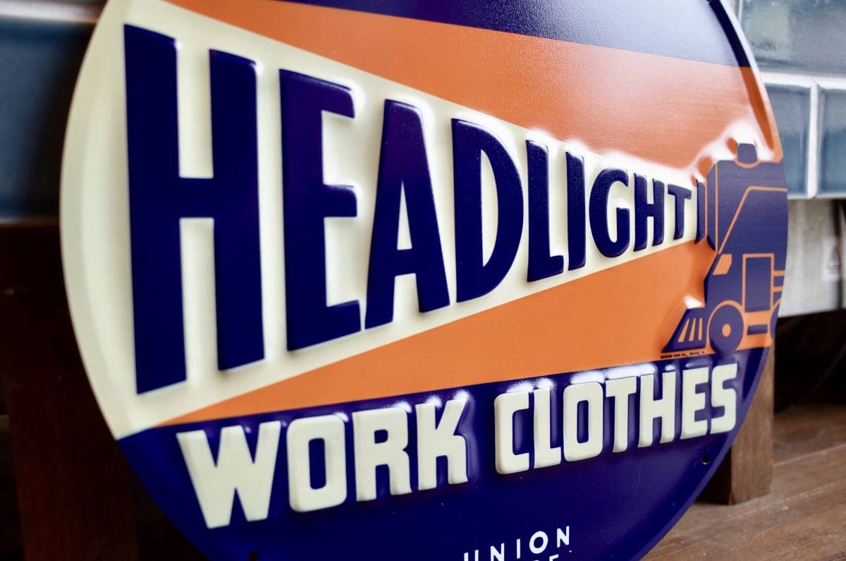 Amazon.co.jp: HEADLIGHT WORK CLOTHING ヘッドライト 看板 エンボス