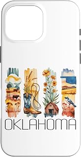 Oklahoma, Watercolor Brush Stroke State Pride, Country Farm Case for iPhone 16 Pro Max