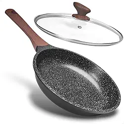 Frigideira Antiaderente Cerâmica 24cm Indução E Gás C/Tampa Aristus (Preto)