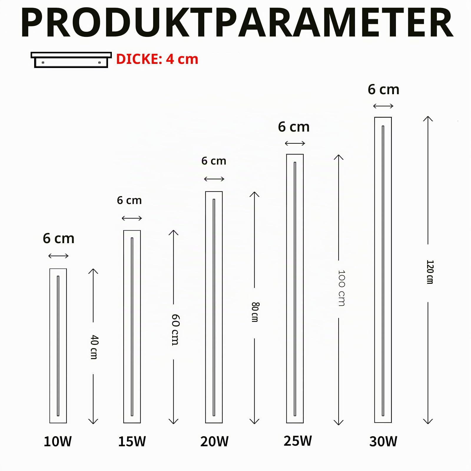 25W LED Wandleuchte Innen Dimmbar 100CM Wandlampe innen mit Fernbedienung,Up Down Wandlicht,Moderne Wandbeleuchtung Schwarz für Schlafzimmer Korridor Wohnzimmer Treppe Kinderzimmer Küche