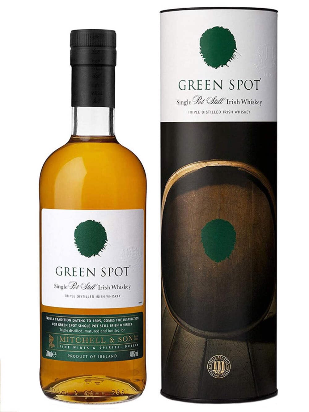 Green Spot Single Pot Still Irish Whiskey, Mitchell & Son, Invecchiato in Botti Bourbon e Sherry, vol 40%, 70 CL