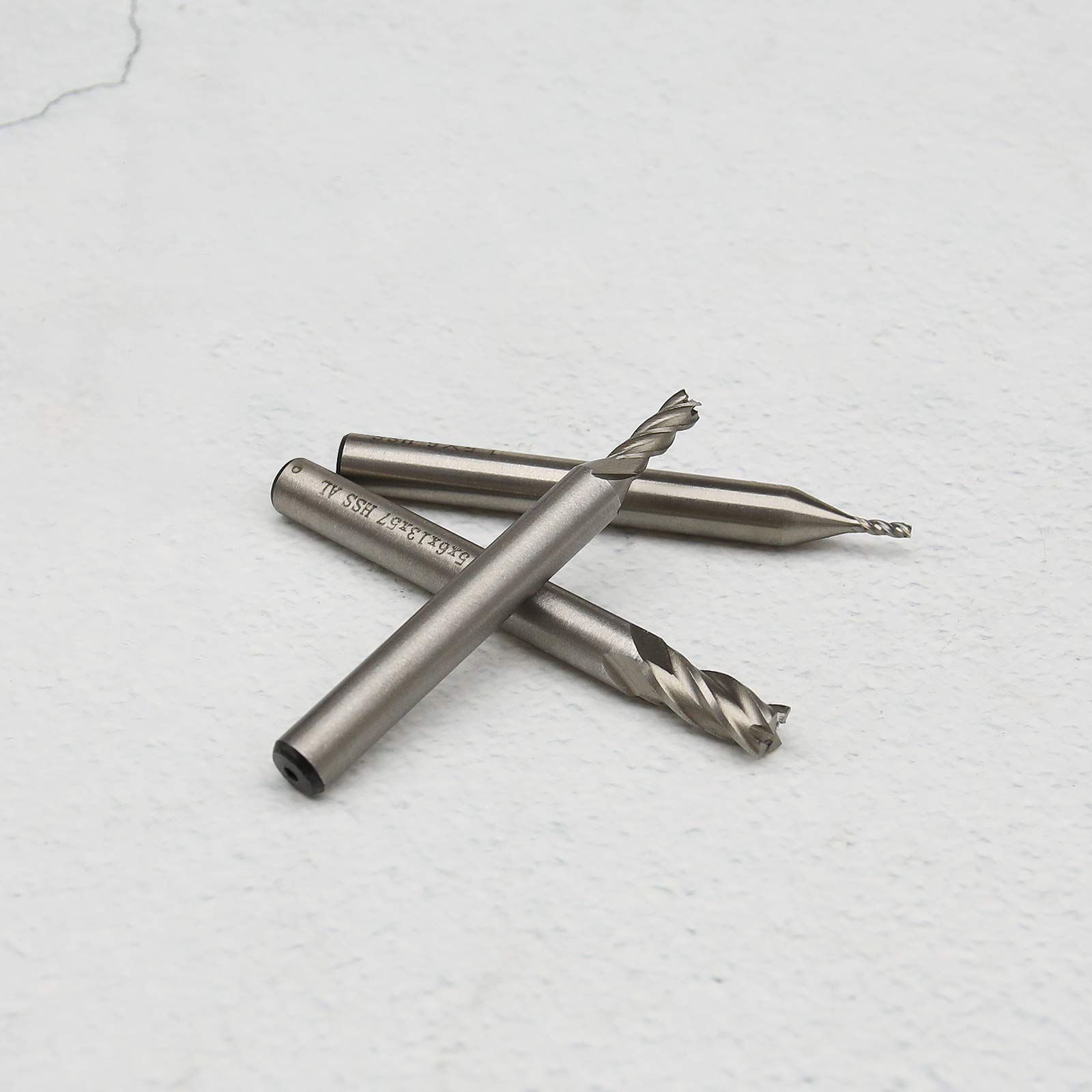 Create idea 10pcs HSS Kit de Fraise à Queue Droite à 4 Cannelures 1.5/2/2.5/3/3.5/4/4.5/5/5.5/6mm Dia 6mm Poignée pour Bois en Acier Allié au Carbone