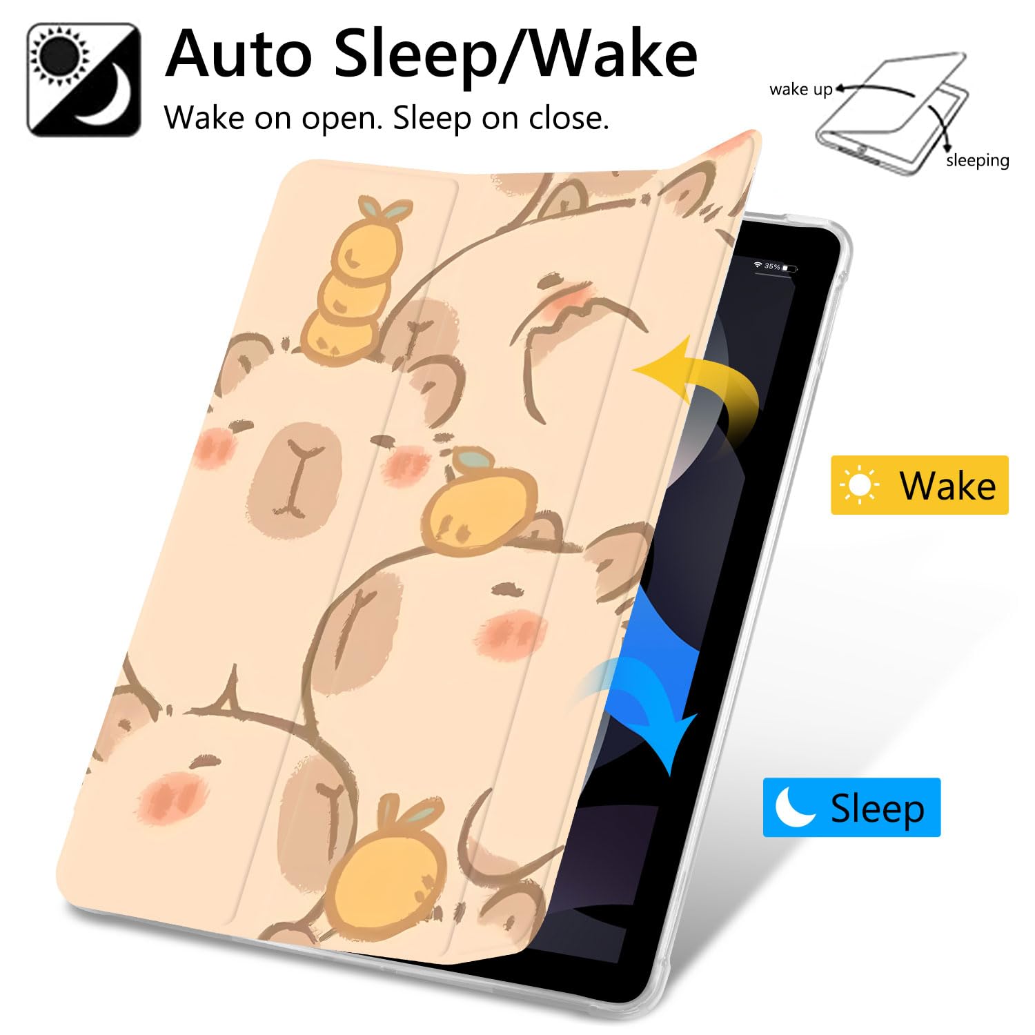 カピバラ様iPad専用 Amazon.com: Cute Kawaii Capybara for iPad (A16) Case 11th/10th