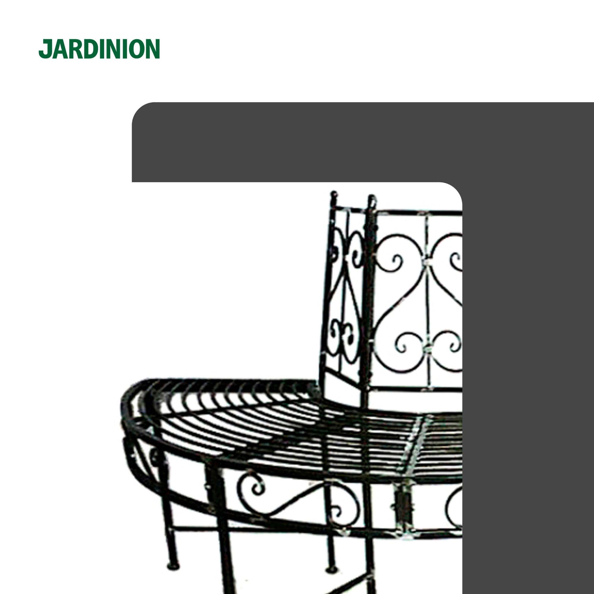 Panca per albero a semicerchio 124 x 63 x 82cm Antracite