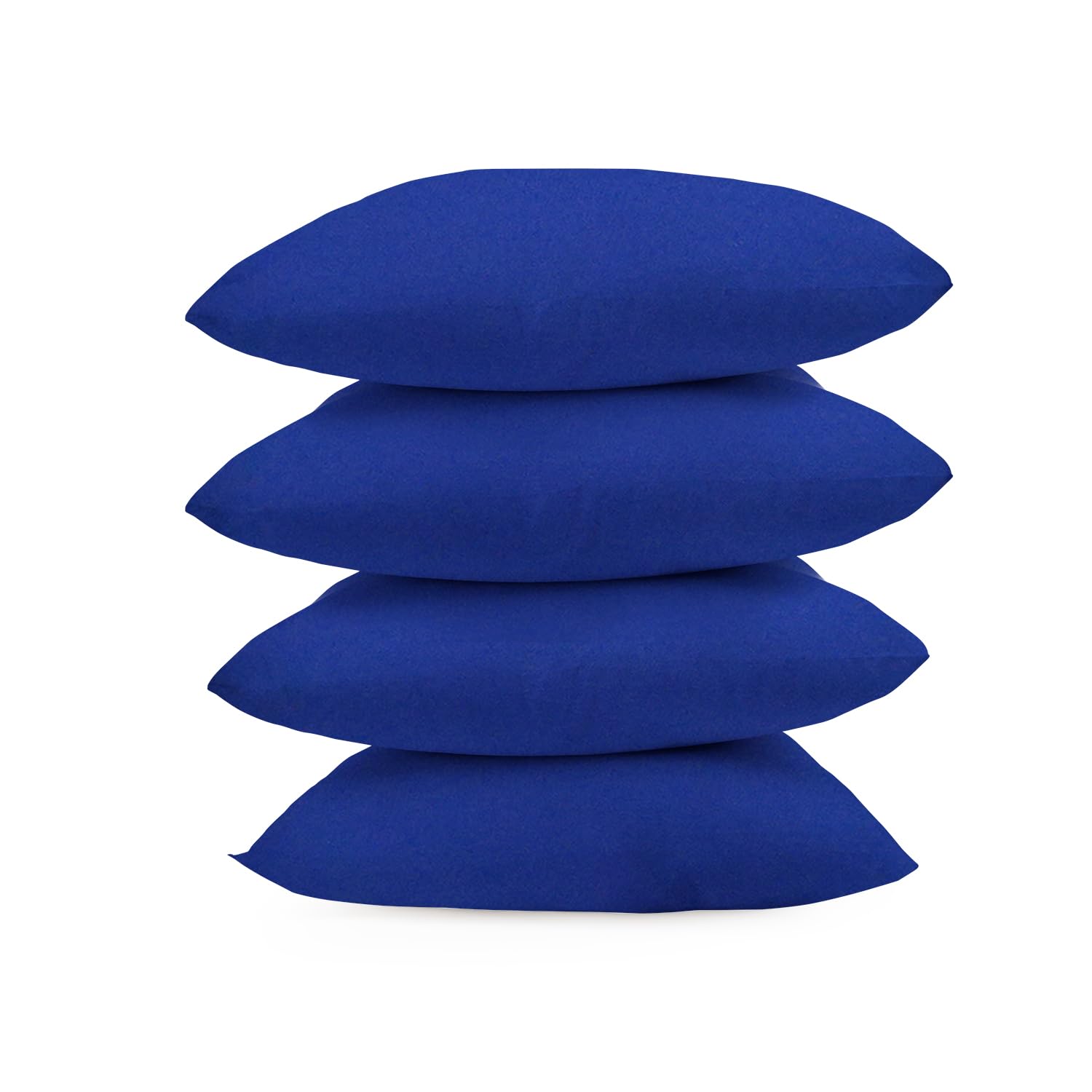 Covers & All Premium Square Throw Pillow Inserts with Covers Set of 4, 24 x 24 Inches Blue, Decorative Cushions for Couch Sofa Home Decor Office Travel UV Resistant Waterproof Soft Cushions Pillows