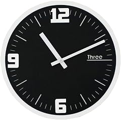 Stephanie Imports Modern Minimalist Bold White on Black Wall Clock Stephanie Imports Modern Minimalist Bold White on Black Wall Clock product image