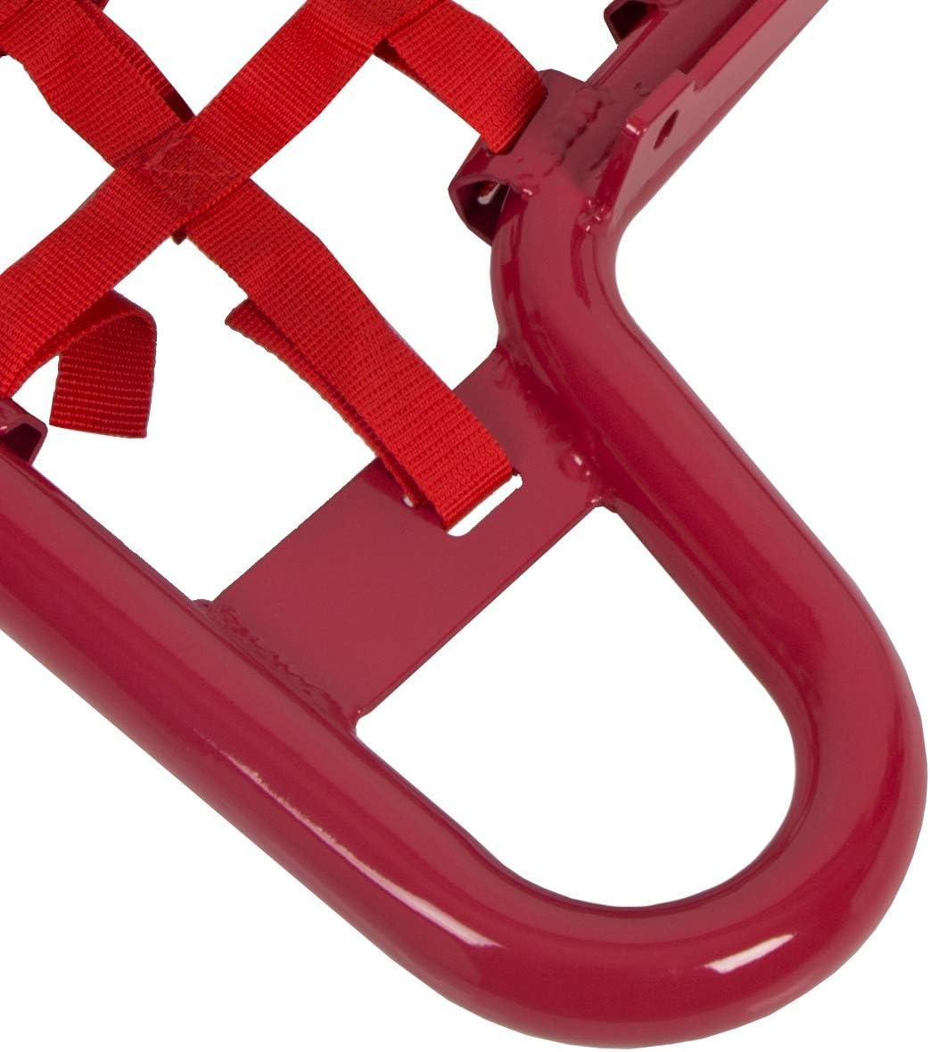 Nerf Bars w/Nets Compatible with 1987-2004 Yamaha Warrior 350 YFM350X Side Steps Foot Pegs Heel Guards Red