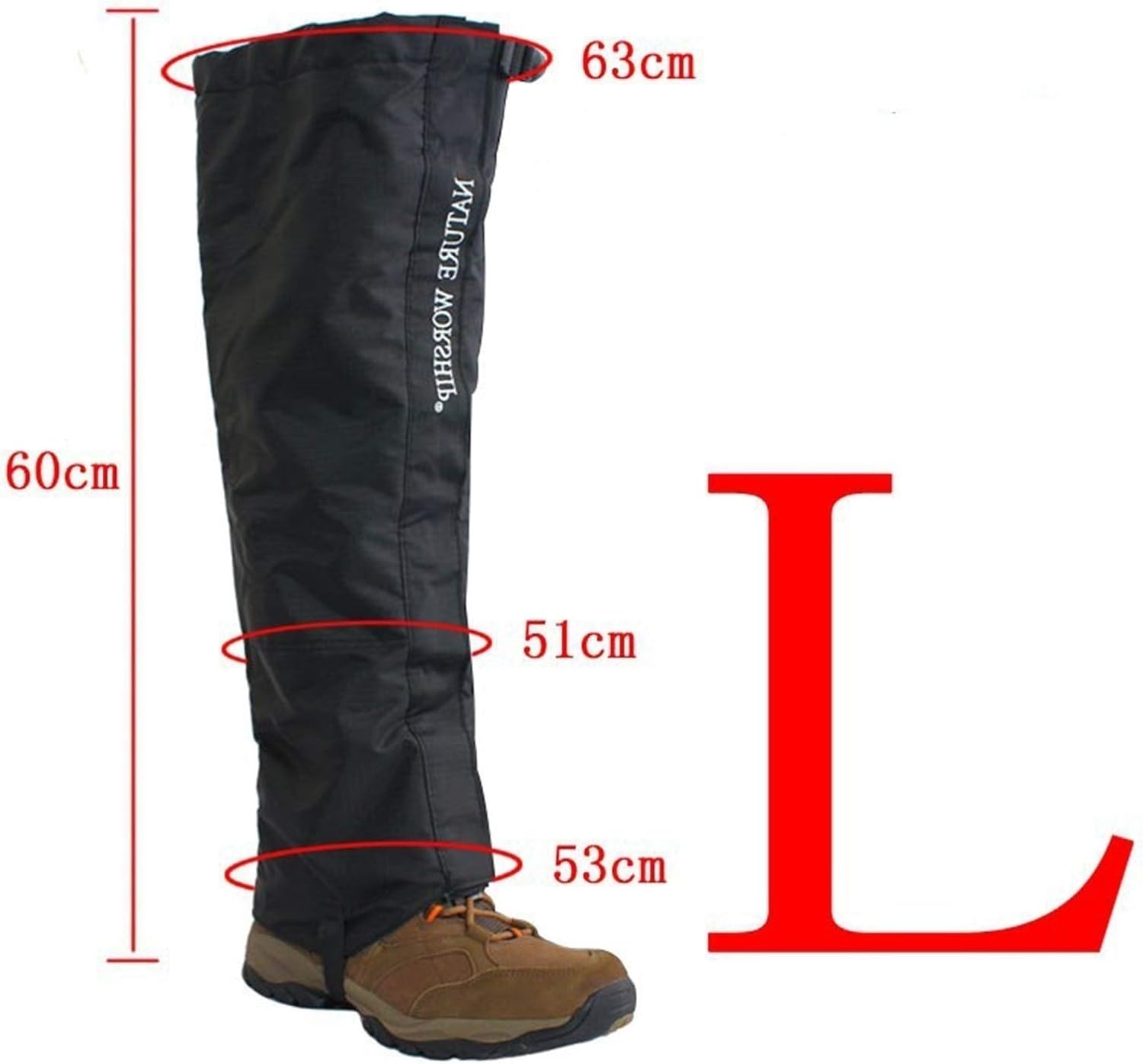Leg Gaiters Climbing Leggings, Outdoor Hiking Gaiters Waterproof Leg Guards Shoe Covers Mudguards, Suitable for Outdoor Running Jungle Snake-proof (Color : A, Size : S)