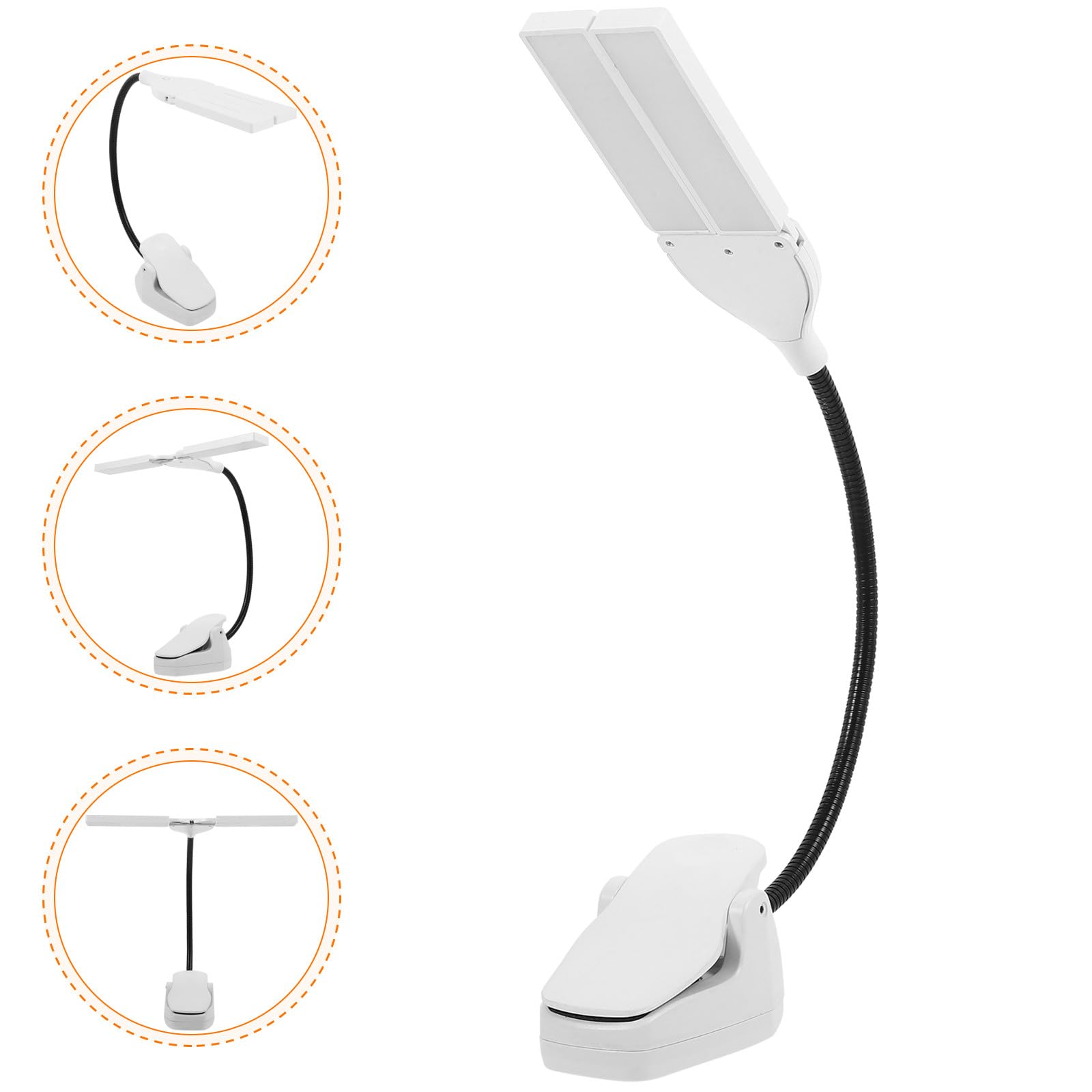Didiseaon Lampe de Lecture à Pince LED Portable Couleur Aléatoire pour Diverses Occasions Musicales sans Éblouissement Matériau Abs et Métal pour Piano