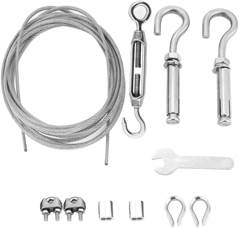 Wire Rope, Stainless Steel Clothesline Wire, Clothesline Wire Turnbuckle, Heavy Duty Clothesline Wire, Outdoor Drying Rack for Clothesline