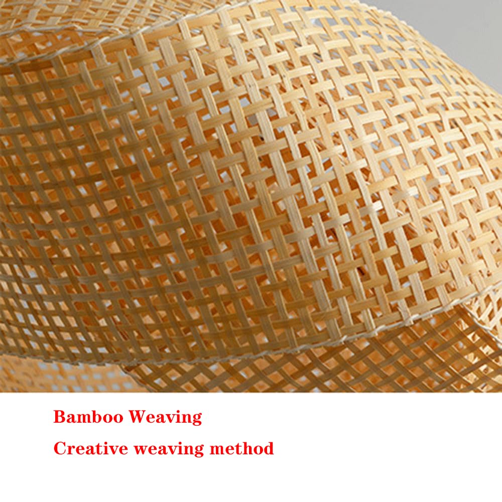 Lampada A Sospensione in bambù, Luci in Rattan Lampada A Sospensione Personalizzata Creativa Lampadario in Vimini Naturale Intrecciato A Mano Soffitto A Nido D'uccello per Sala Riunioni