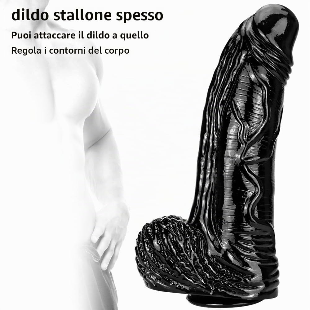 Fallo gigante XXL, fallo grande da 3 kg, sex toy femminile con silicone liquido, fallo prostatico morbido con forti ventose, sex toy femminile realistico estremo