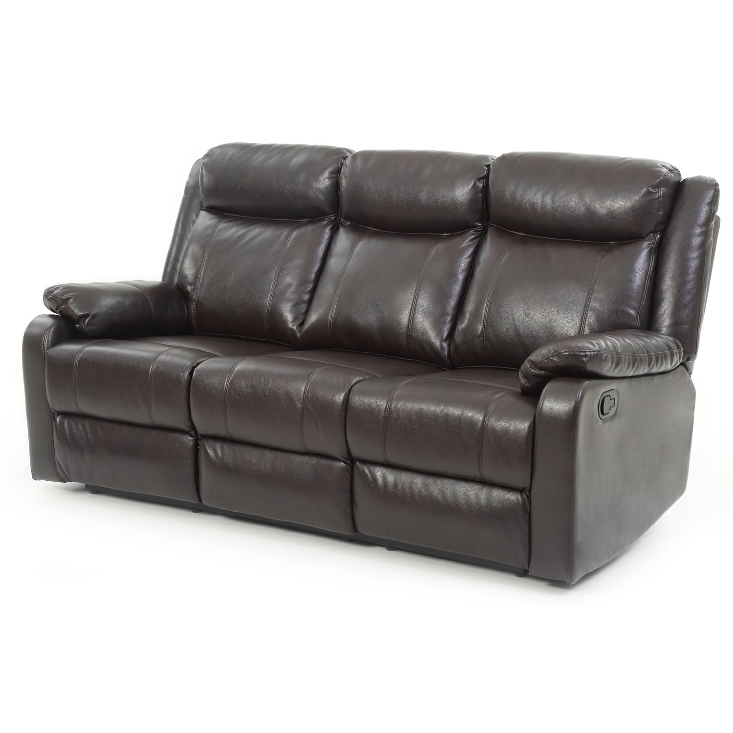 Amazon｜Passion Furniture PF-G760A-RS ダークブラウン 3人掛け