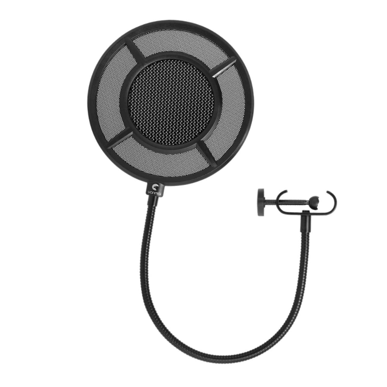 GALPADA 1Pc Microphone Shield Filter Rotatable Mic Cover for Studio and Broadcasting Black for Recording Singing and Professional Use Durable and Easy to Install