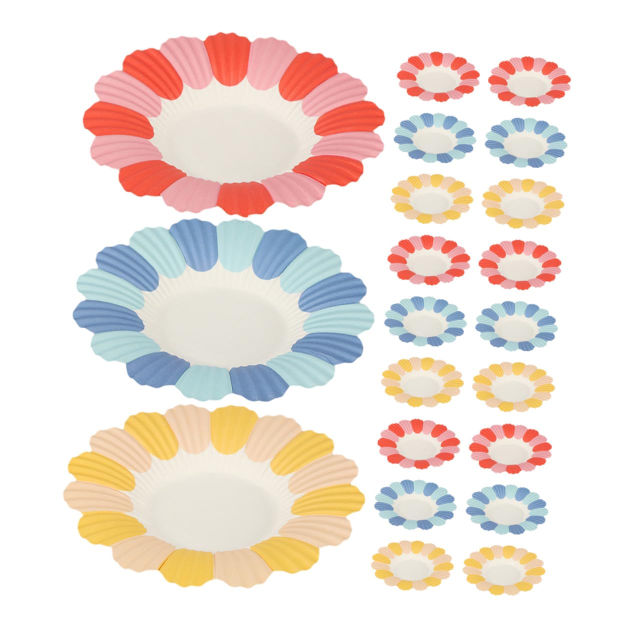 Assiettes de fleur en papier jetables haut de gamme pour réception