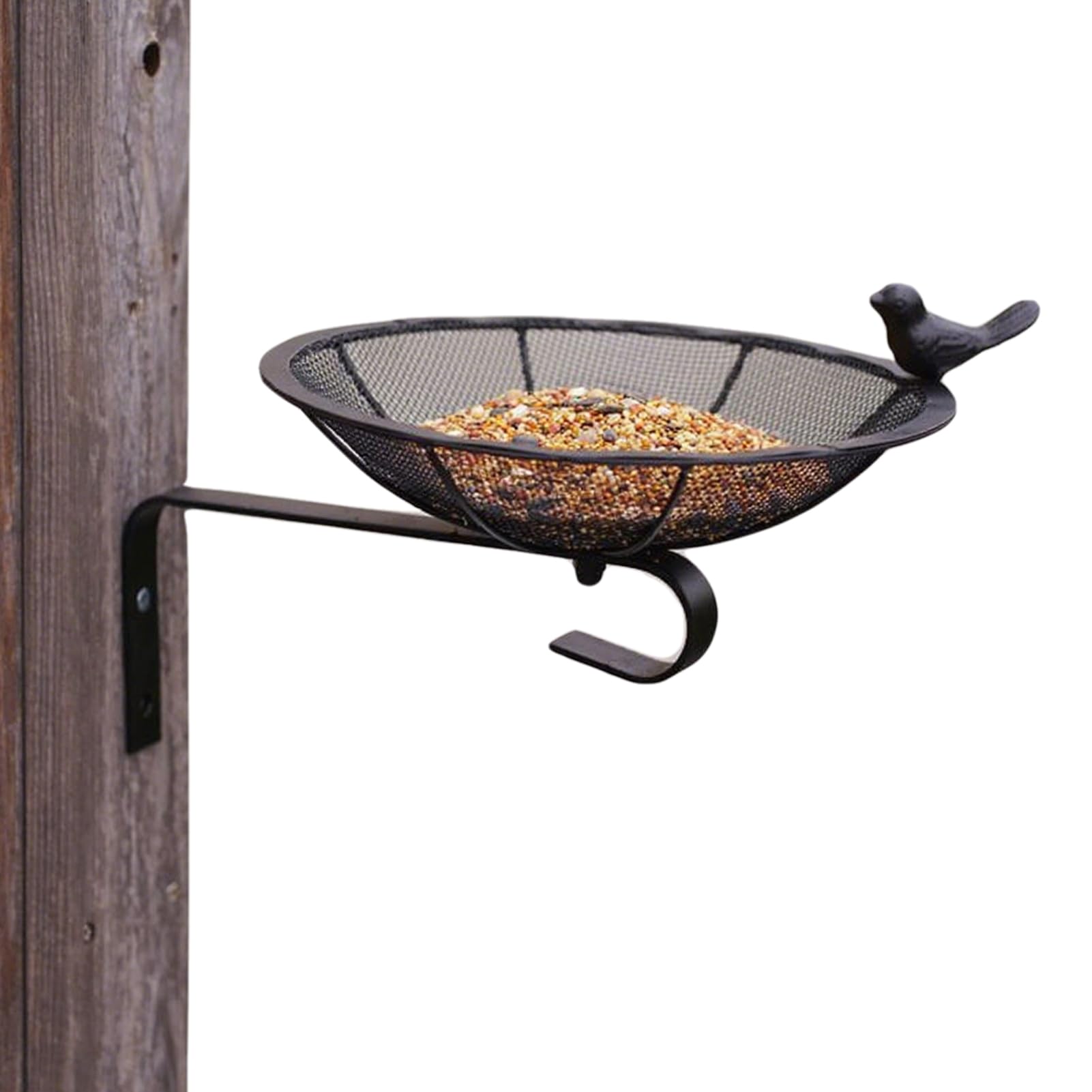 Mangeoires pour oiseaux d'extérieur murale avec grille en métal pour canaris et moineaux