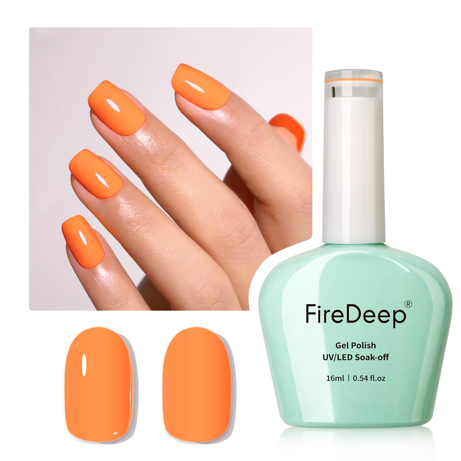 Amazon.com : Firedeep 16ml Gel Nail Polish,Pastel Orange Yellow
