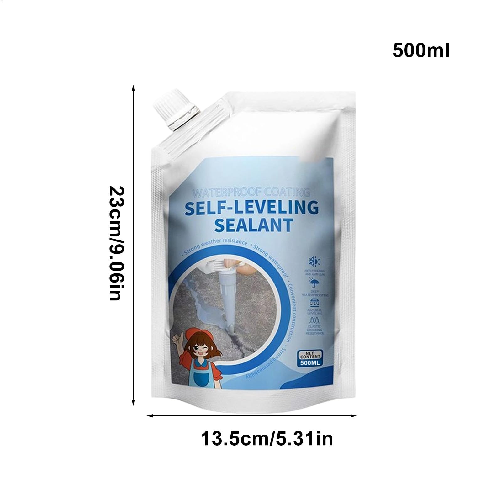 Sellante Autonivelante | 400ml Sellador Elástico Impermeable para Asfalto y Pavimento | Sellador Para Nivelación De Lechada Y Calafateo,Para Asfalto Suelos Paredes