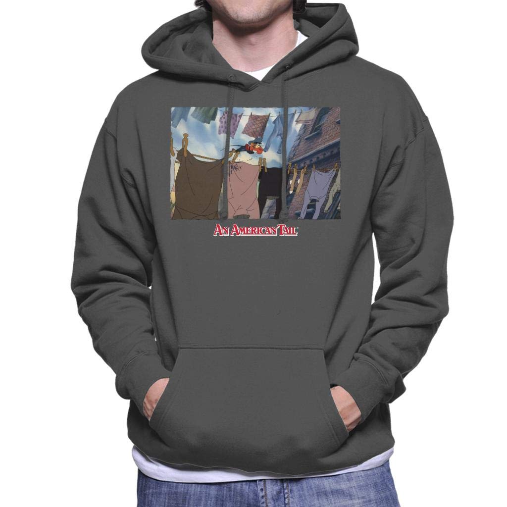 All+Every An American Tail Fievel Running On Rope Men's Hooded Sweatshirt