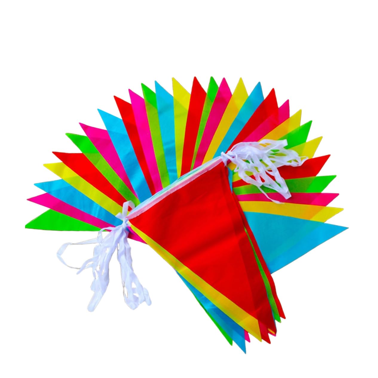 HOLIDYOYO 5 Pack 250 Pcs 30m Pendant Banner Flags Colorful Bunting Garland for Party Decorations