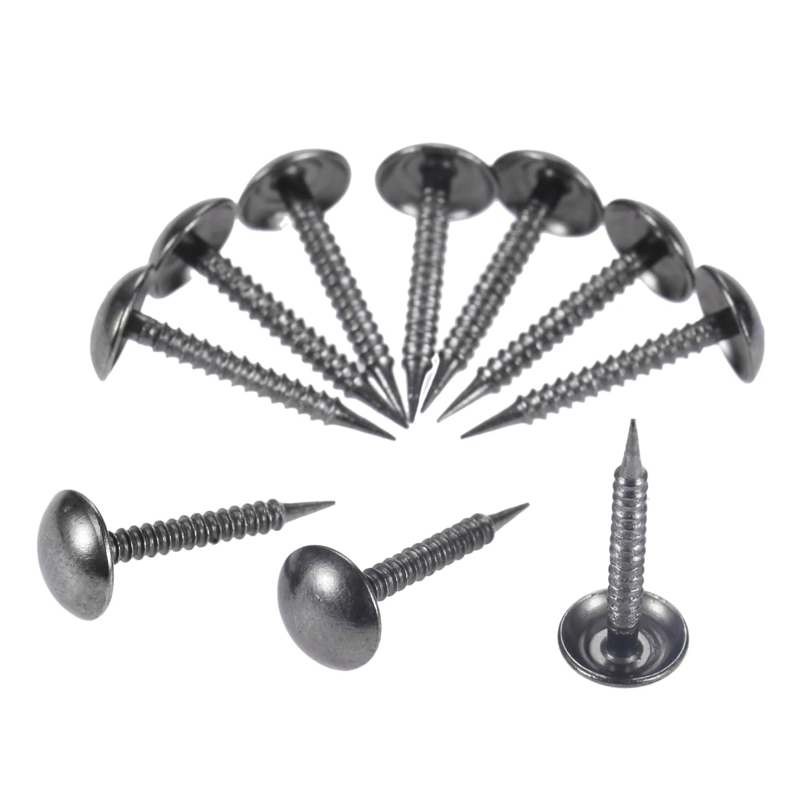 Yangshe Black 400Pcs Upholstery Nails 8X20mm Silver Sofa Tack Stud Pushpin Door Nails