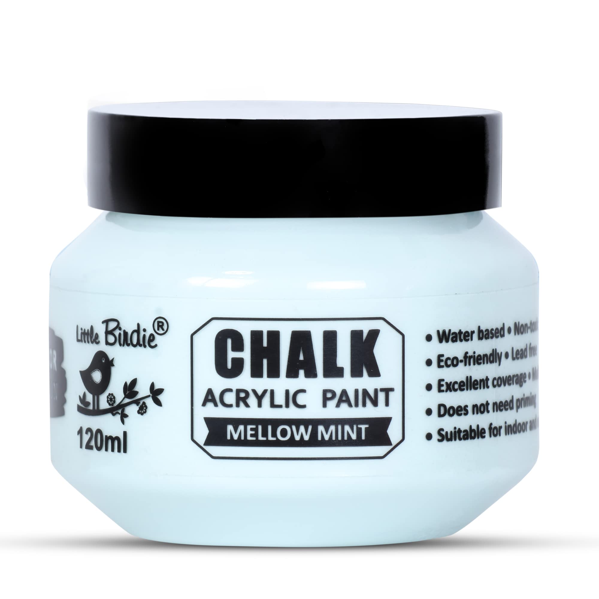 Little Birdie Home Décor Chalk Paint Mellow Mint 120ml|Chalk Paint for Wood Furniture, Wall, Home Decor, Glass, Matte Acrylic Chalk Paint (B0BC8LYBB6) Amazon Price History, Amazon Price Tracker