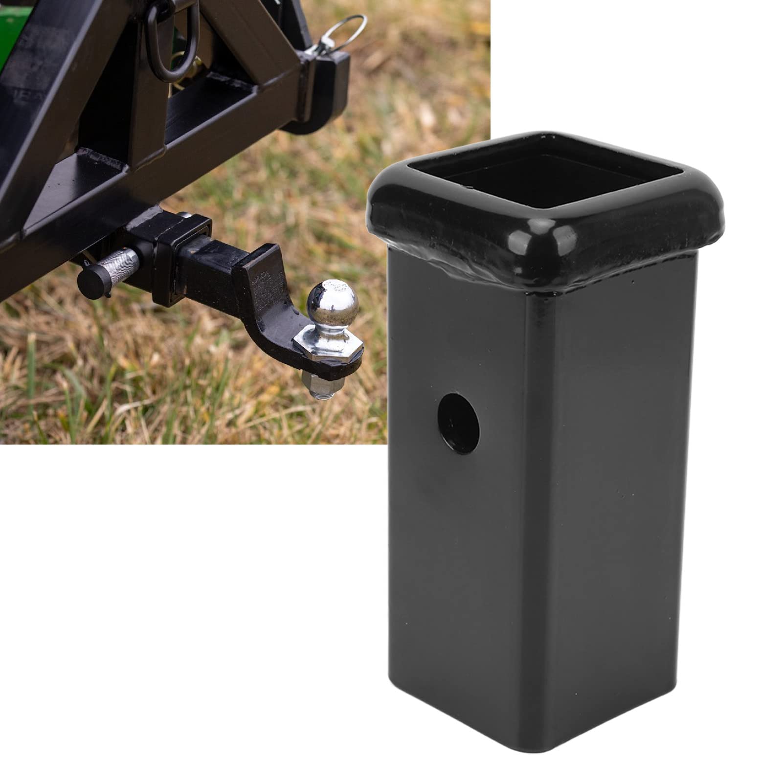 Aramox 15,2 Cm Attacco a Sfera con Montaggio a Saldare su Attacco Quadrato 5,1 X 5,1 Cm Attacco a Sfera Manicotto Tubo Adattatore per Gancio di Traino per Caravan Trattore