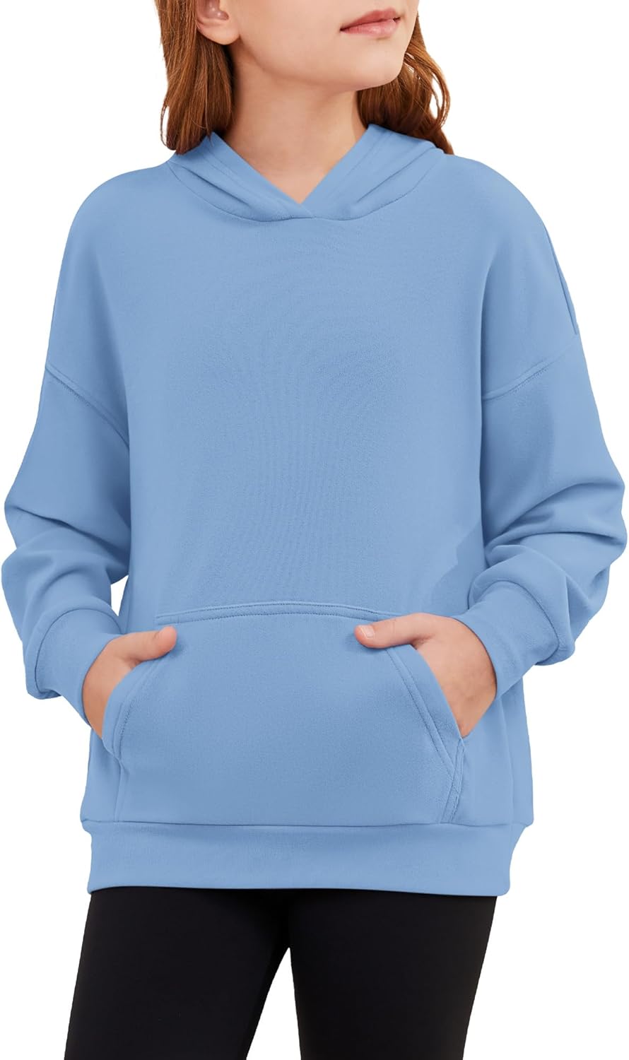 Kids Hoodeis Girls Cute Sweatshirts Pullover Long Sleeve Crewneck Drop Shoulder Tops 2025 Trendy - Image 2