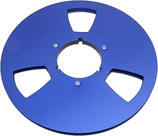 Carretel de Fita Vazia, Liga de Alumínio Clássico Profissional CNC Usinado Carretel de Fita Vazia de Metal 3 Furos para Fita de 1/4 de Polegada