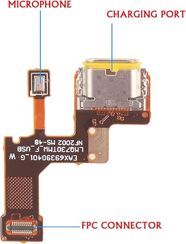 Miniatura 5 de Conector de muelle para LG Stylo 6 Puerto de carga USB Flex Cable Reemplazo para LG Stylo 6 Q730 Q730AM Q730TM Q730NM Tipo C Cargador Dock Board