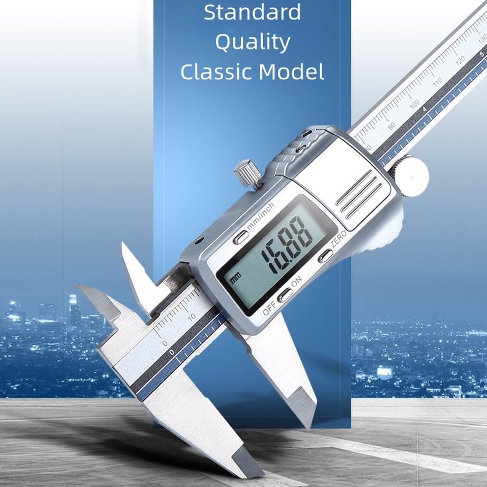 Calibre digital, precisión de acero inoxidable de 0,01 mm, para medición de taller y hogar (0-300 mm)