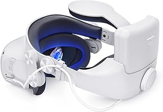 Lampelc Head Strap with 8000mah Battery Pack for Oculus/Meta Quest 2, Adjustable Elite Strap Replacement Accessories, Balance&Lightweight Headstrap for Enhanced Playtime and Comfort in VR