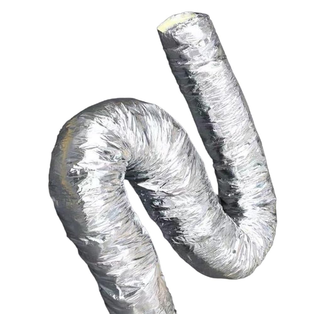 Tubería Flexible Aislada De Ventilación De Aluminio Para Conductos De Aire Estancos De 100mm 150mm 200mm Tubo De Drenaje Aislante Y Silencioso(150mm(5.9"))
