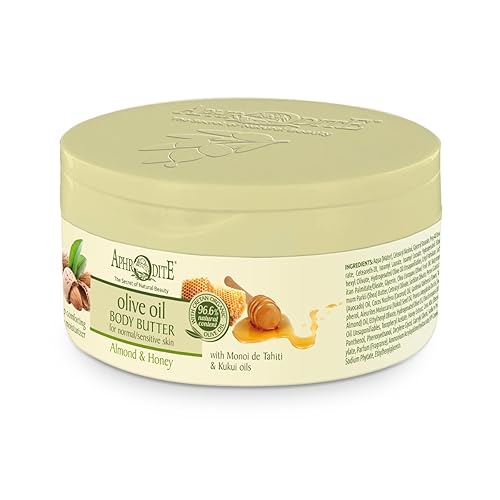 Aceite de Oliva Afrodita Mantequilla Corporal con Almendras y Miel 6.8 fl oz