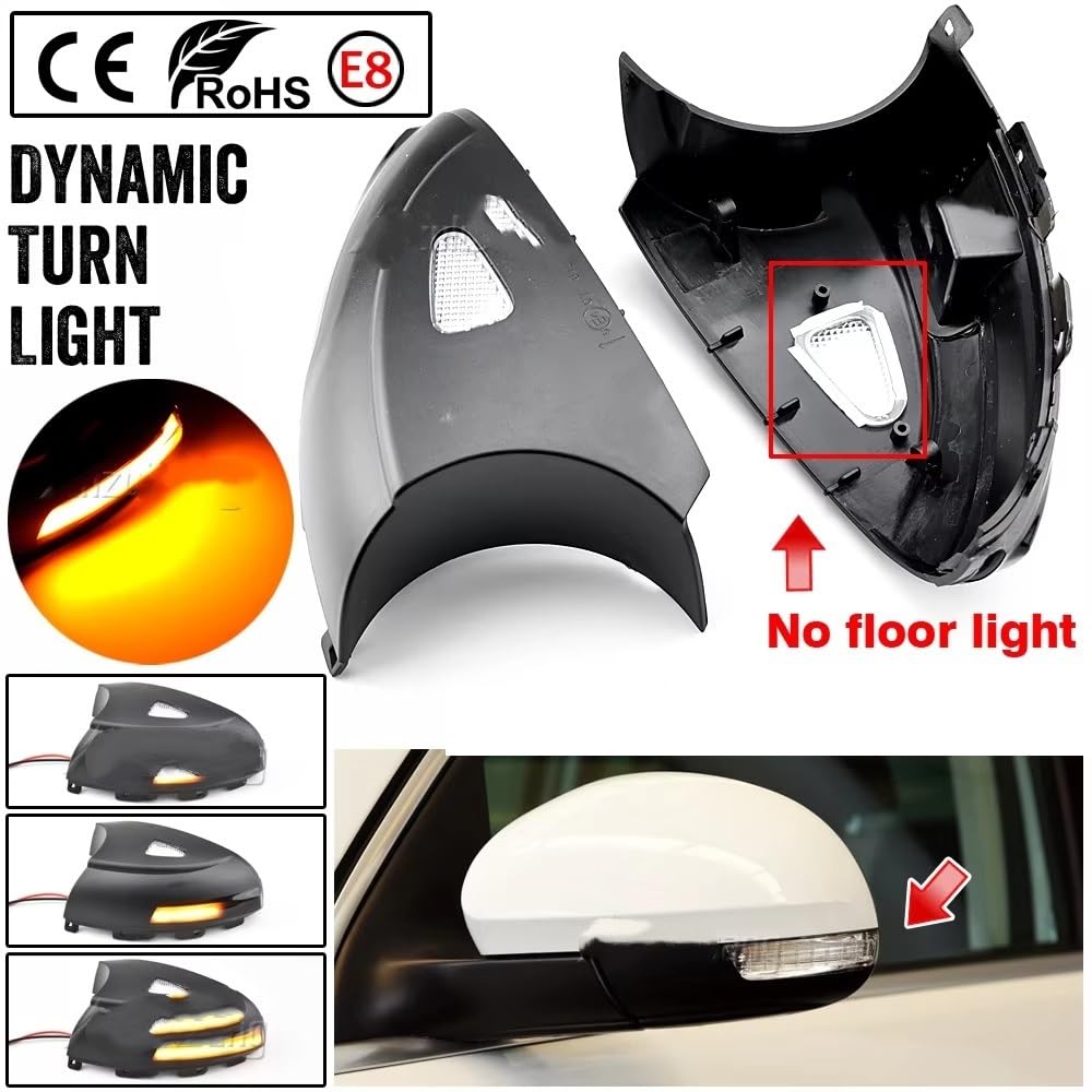 intermitentes laterales LED dinámicos Luz LED De Señal Giro Dinámica, Intermitente Agua Corriente Para VW,Para Tiguan MK1, Indicador Espejo Secuencial