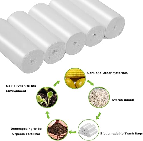 Miniatura 2 de Bolsas de basura compostables de 8 galones Inwaysin altas bolsas de basura para cocina, reciclaje sin perfume, resistentes y sin perfume, forros